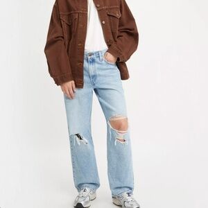Levis distressed baggy dad jeans